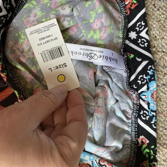 NWT Bobbie Brooks Wrap Midi Skirt Floral Beach Summer Women L Stretch Casual - Picture 4 of 6